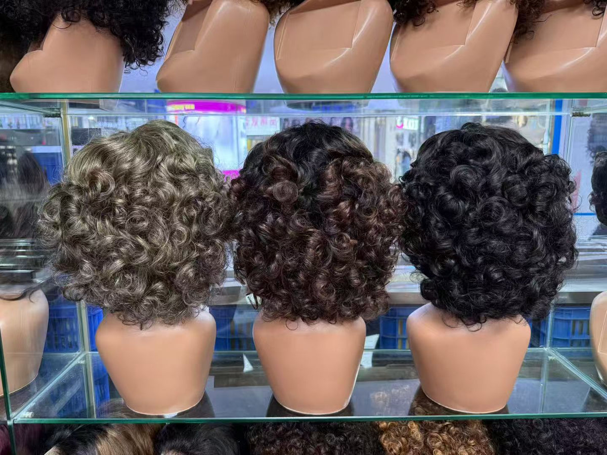 Silk Headband Curly Wig - 100% Virgin Human Hair