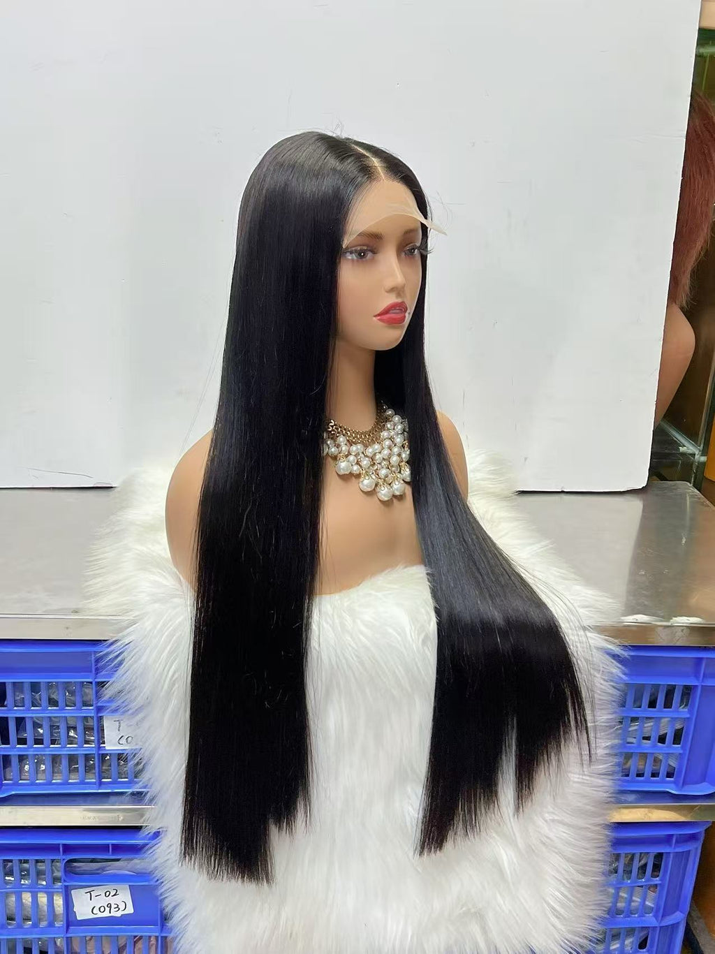5x5 Lace Closure Super Double Drawn (SDD) Bone Straight Wig - 100% Virgin Human Hair