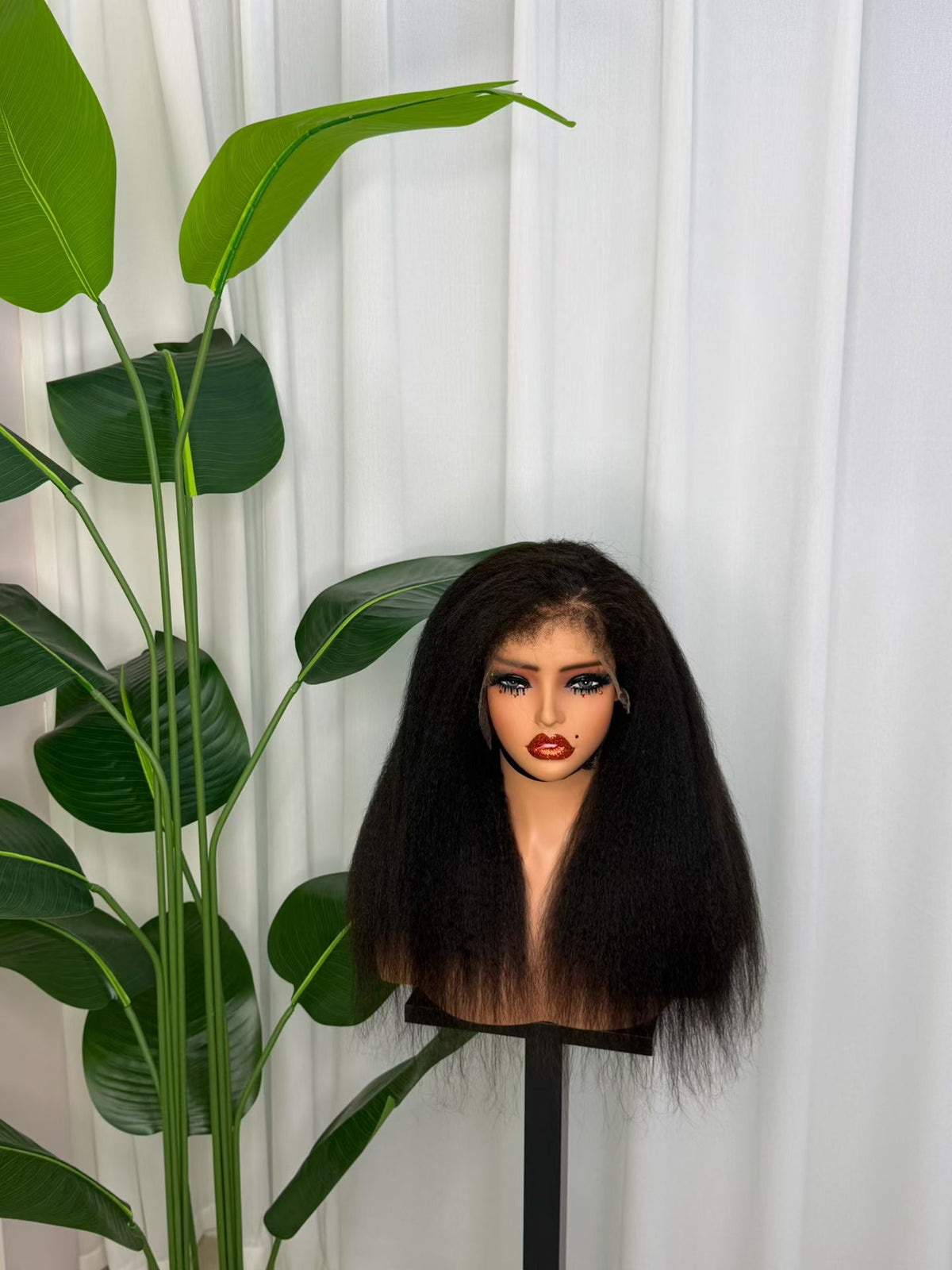 13x4 HD Lace Frontal Kinky Straight Wig - 100% Virgin Remy Human Hair