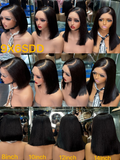 9x6 Lace Closure Super Double Drawn (SDD) Straight Bob Wig - 100% Virgin Remy Human Hair