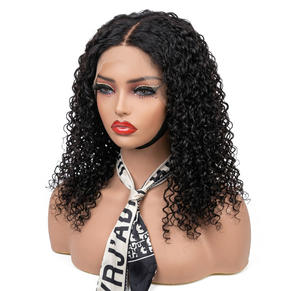 1B# 18 Inch Curly Wig