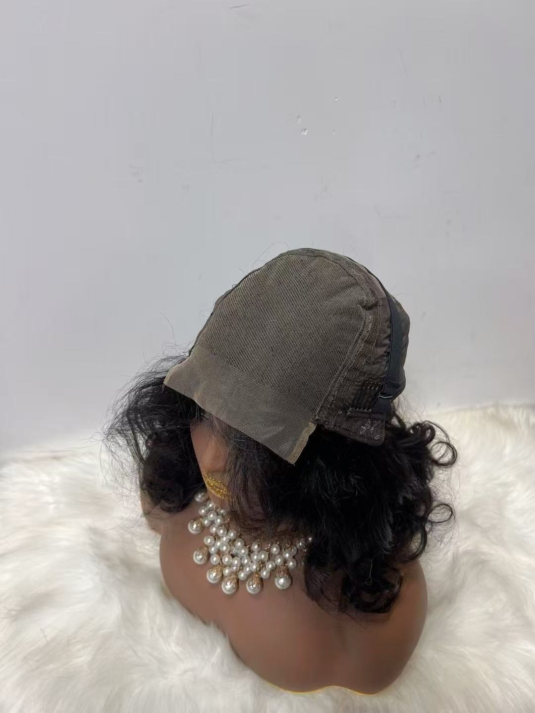 5x5 Lace Closure Hand-Curled Bouncy Wave Wig - Heavy Density 100% Virgin Hair