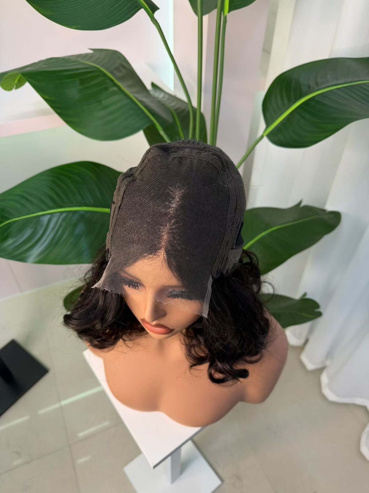 5x5 HD Lace Closure Bouncy Curl Wig  100% Virgin Human Hair