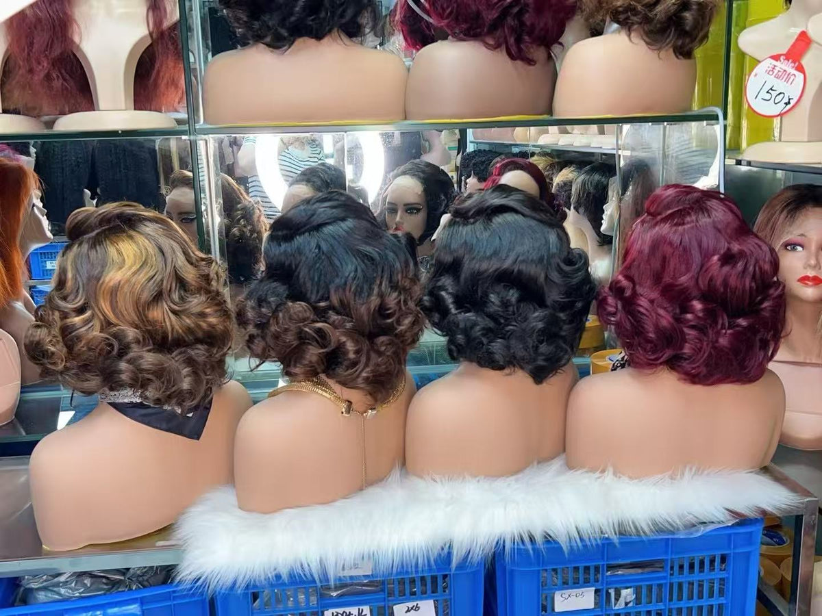 5x5 Lace Closure Vintage Bouncy Curl Wig - 250g Heavy Density 100% Virgin Hair