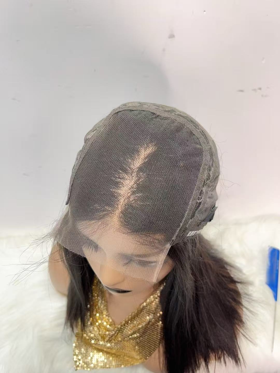 5x5 HD Lace Closure Super Double Drawn (SDD) Bone Straight Wig - 100% Virgin Remy Human Hair