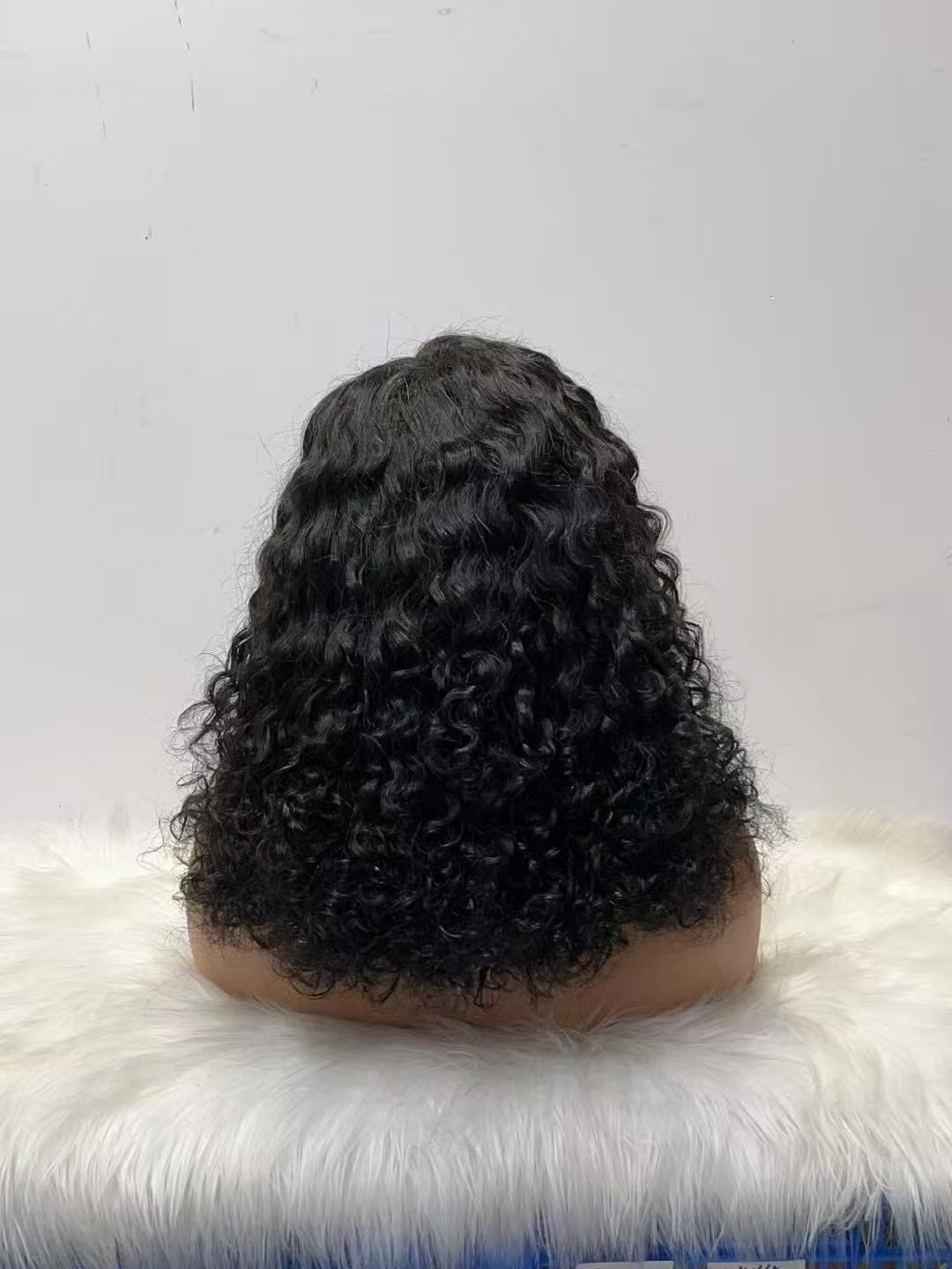 5x5 Lace Closure Roman Curl Wig - 100% Virgin Human Hair Bouncy Deep Wave (#088 Highlight & Natural Black)