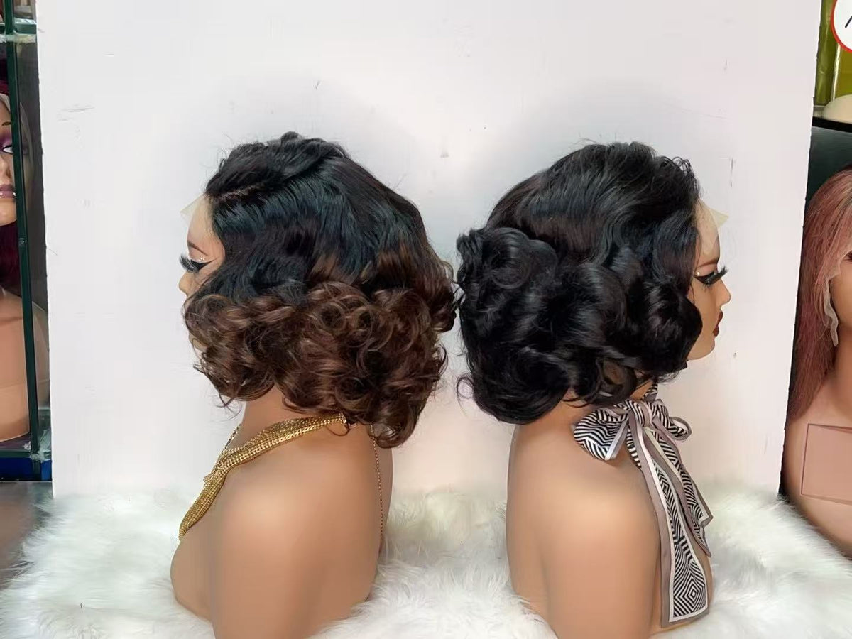 5x5 Lace Closure Vintage Bouncy Curl Wig - 250g Heavy Density 100% Virgin Hair