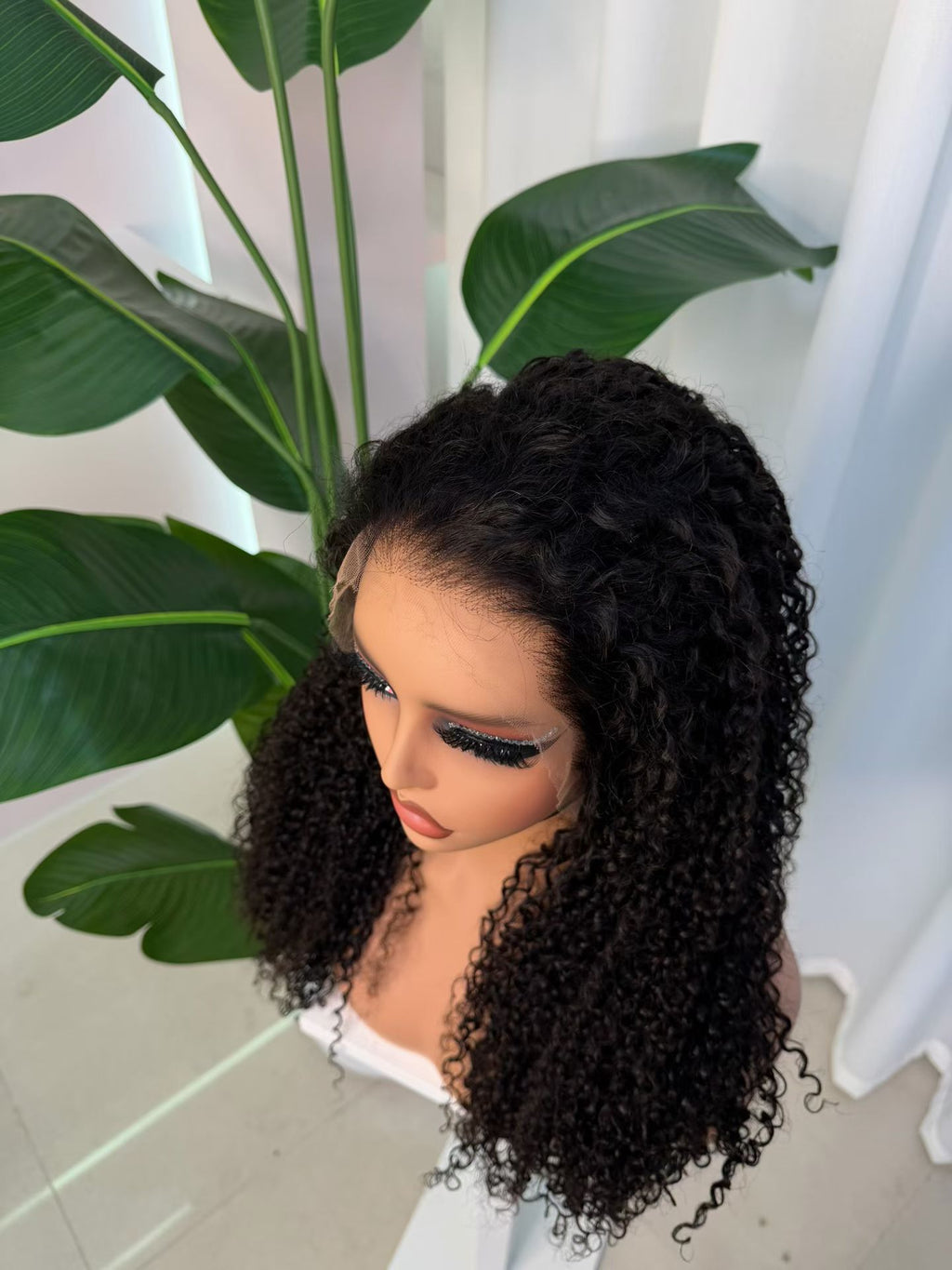 13x4 HD Lace Frontal Curly Wig - 24 Inch 100% Virgin Remy Human Hair (Pixie Curl / Burmese / Water Wave)