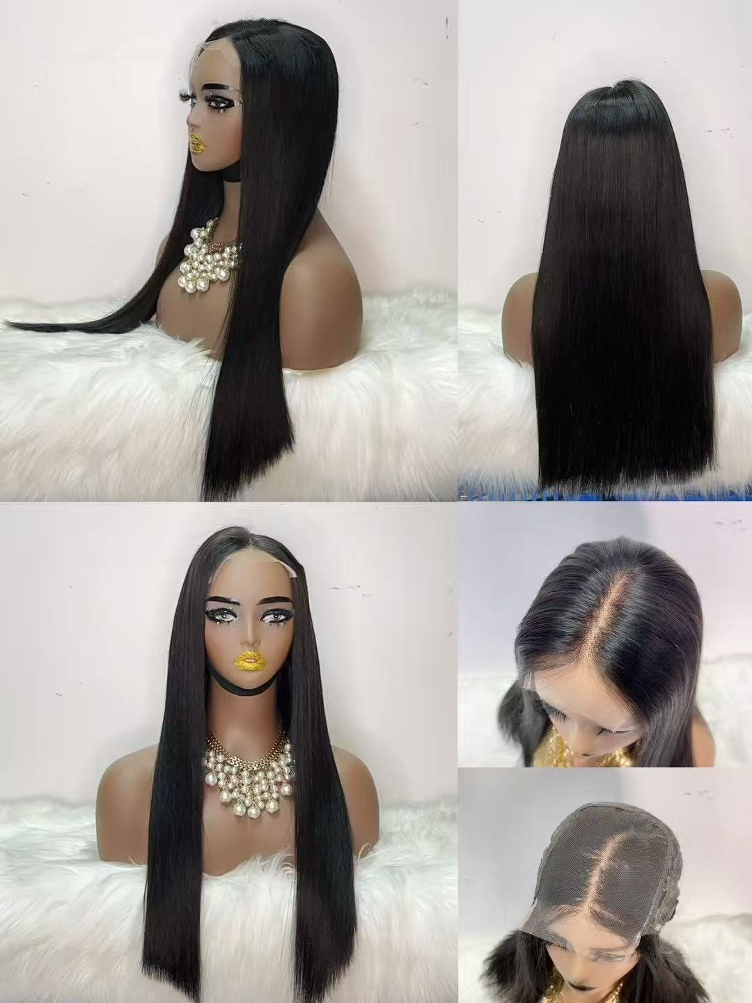 5x5 HD Lace Closure Super Double Drawn (SDD) Bone Straight Wig - 100% Virgin Remy Human Hair