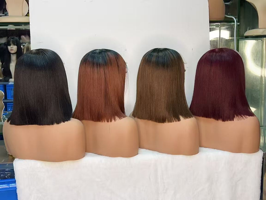 6x6 Lace Closure Super Double Drawn (SDD) Straight Bob Wig - 10 Inch 100% Virgin Hair