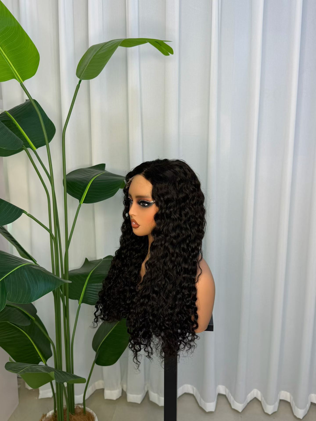 5x5 HD Lace Closure Water Wave Wig 24" 100% Virgin Human Hair