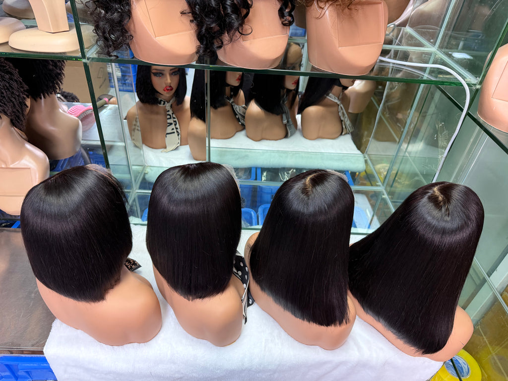 5x5 HD Lace Straight Bob Wig - 13A Super Double Drawn 100% Raw Vietnamese Virgin Hair
