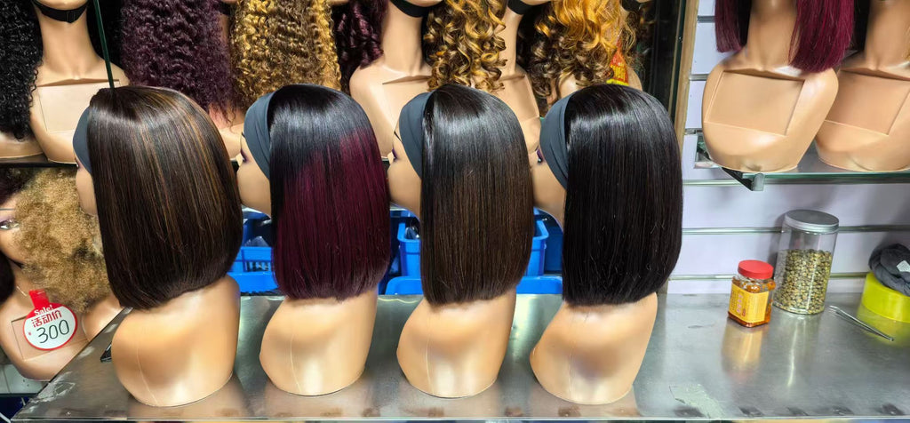 Super Double Drawn (SDD) Silk Headband Straight Bob Wig - 100% Virgin Hair