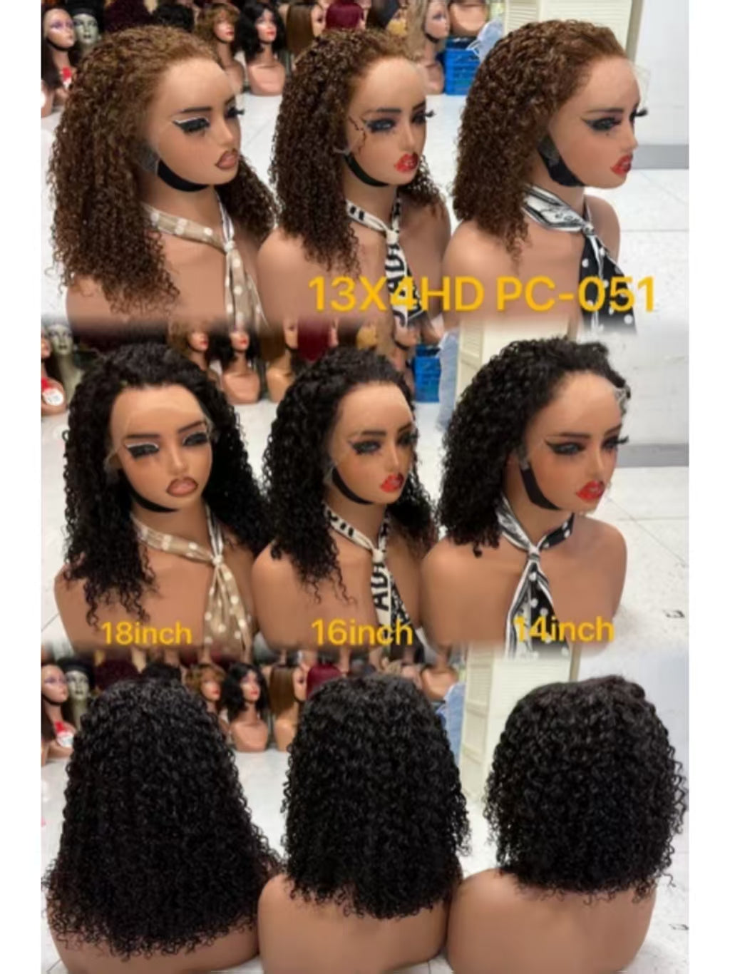 13x4 HD Lace Frontal Pixie Curl Wig - 100% Virgin Remy Human Hair