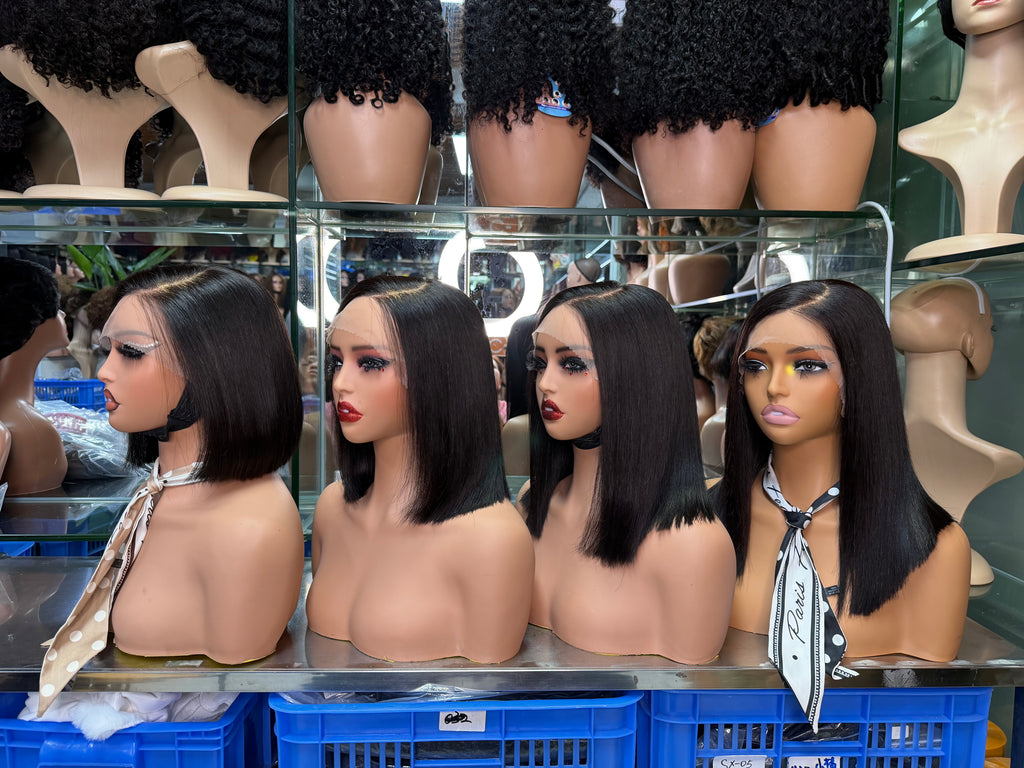 9x6 Lace Closure Super Double Drawn (SDD) Straight Bob Wig - 100% Virgin Remy Human Hair