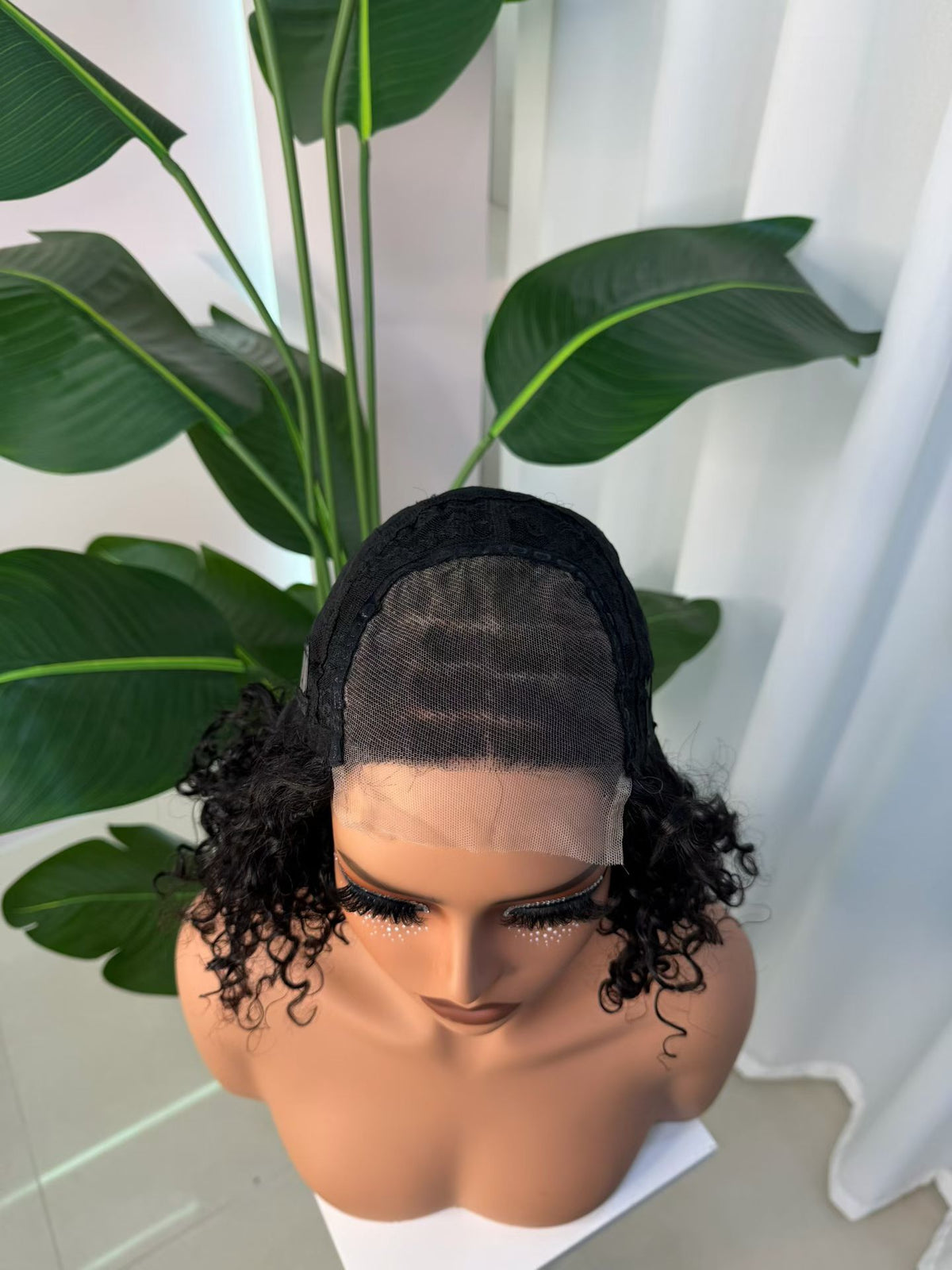 100% Human Hair 4x4 Lace Closure Braided Jerry Curly Bob Wig - JC Braids Bob
