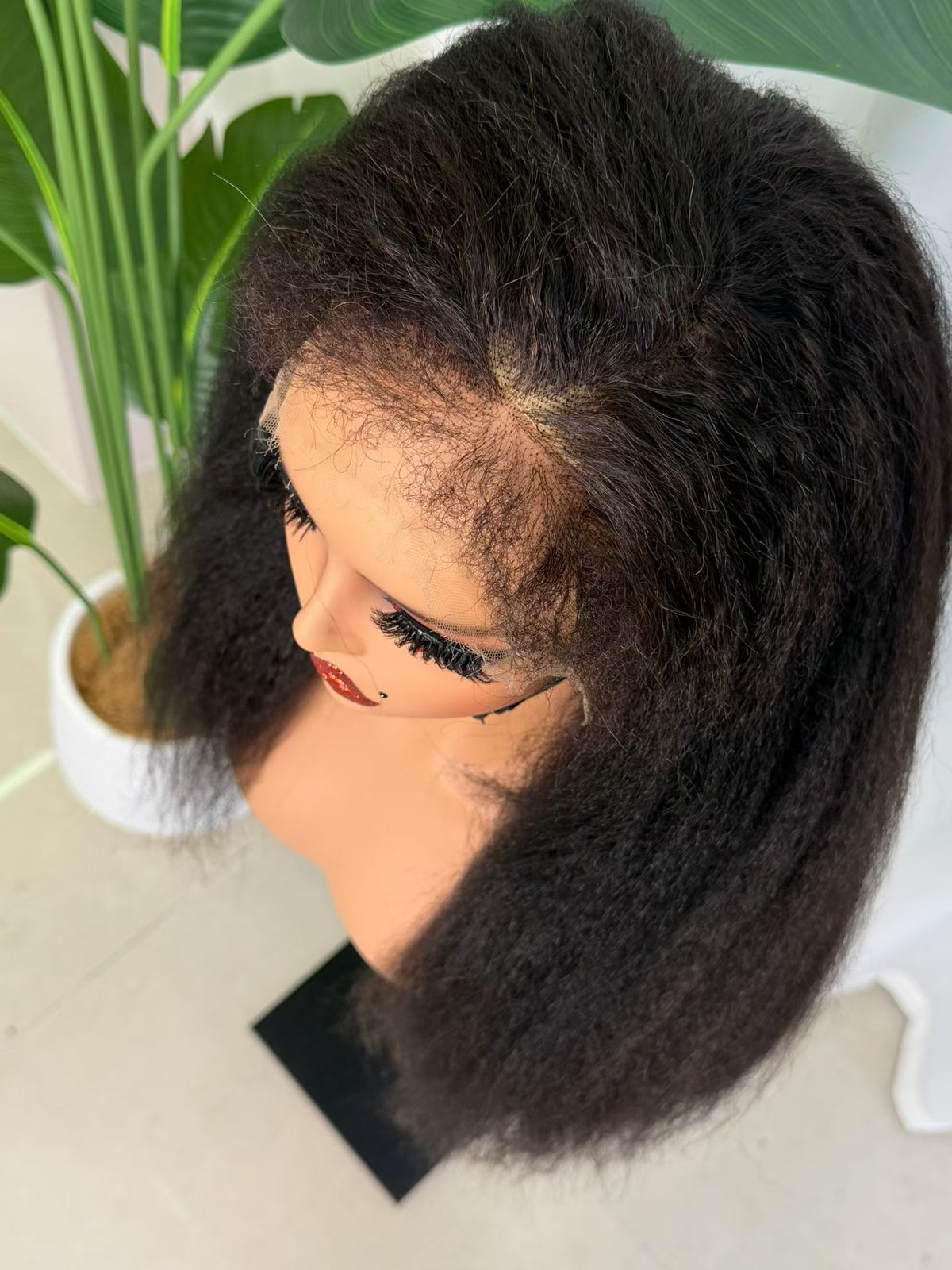 13x4 HD Lace Frontal Kinky Straight Wig - 100% Virgin Remy Human Hair
