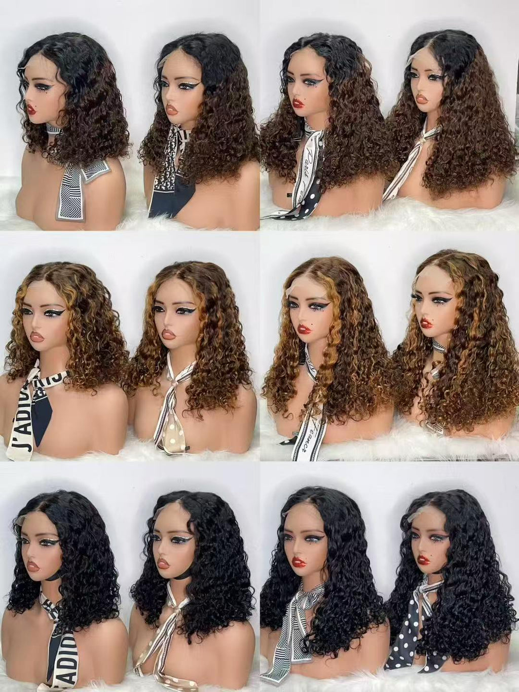 5x5 Lace Closure Water Wave Short Curly Bob Wig - 100% Virgin Human Hair