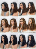 5x5 Lace Closure Water Wave Short Curly Bob Wig - 100% Virgin Human Hair