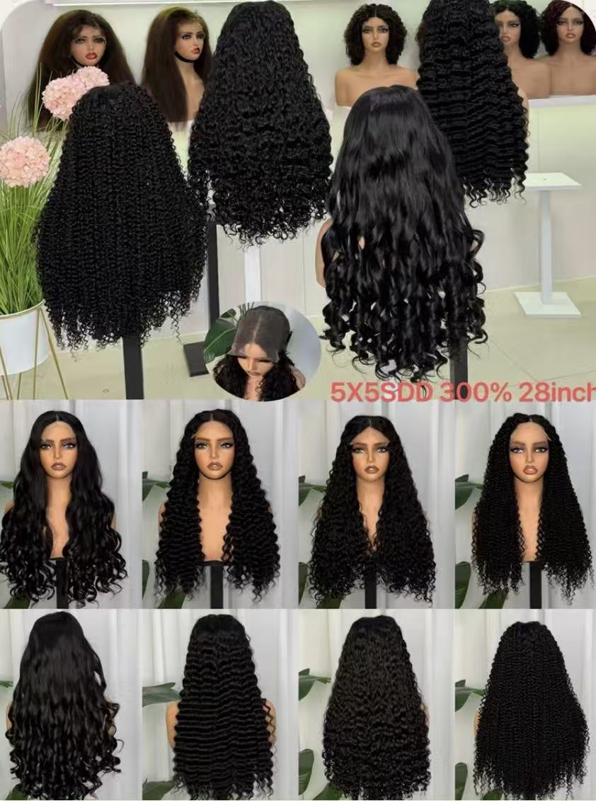 5x5 Lace Closure Wig 300% Density Super Double Drawn (SDD) 100% Virgin Human Hair