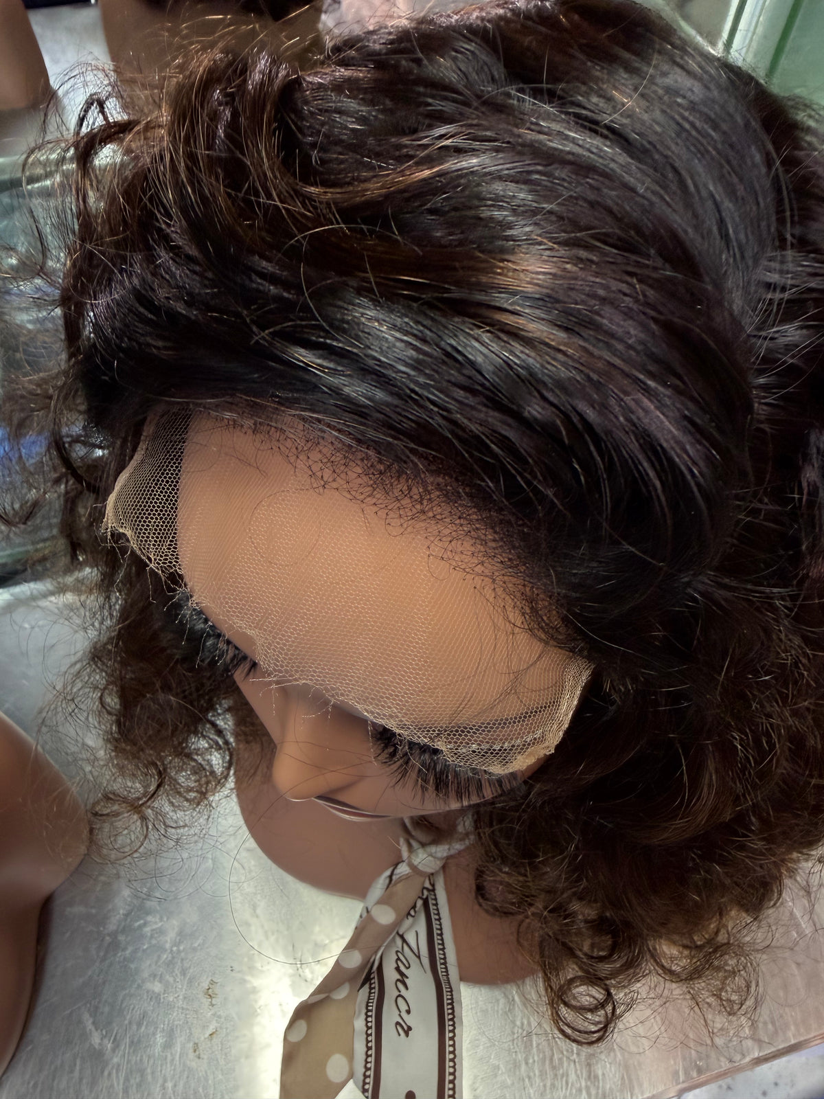 100% Virgin Remy Human Hair 5x5 HD Lace Bouncy Barrel Curl Wig - 16 Inch