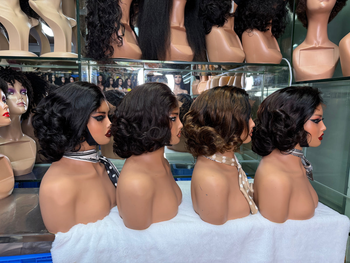 100% Virgin Remy Human Hair 5x5 HD Lace Retro Curly Wig