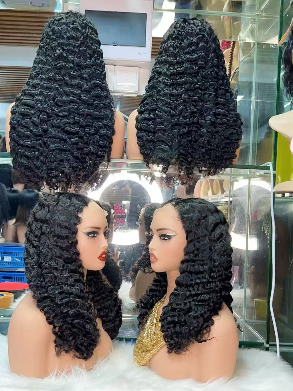 5x5 Lace Closure Burmese Curly Human Hair Wig - 100% Virgin Hair
