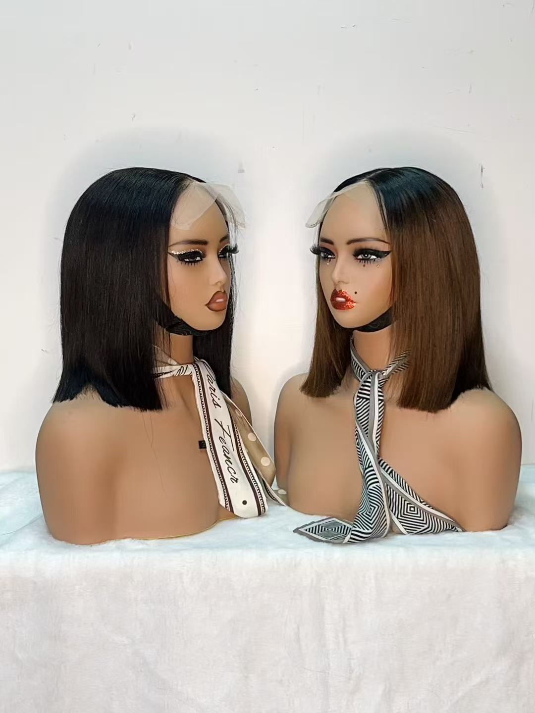 6x6 Lace Closure Super Double Drawn (SDD) Straight Bob Wig - 10 Inch 100% Virgin Hair