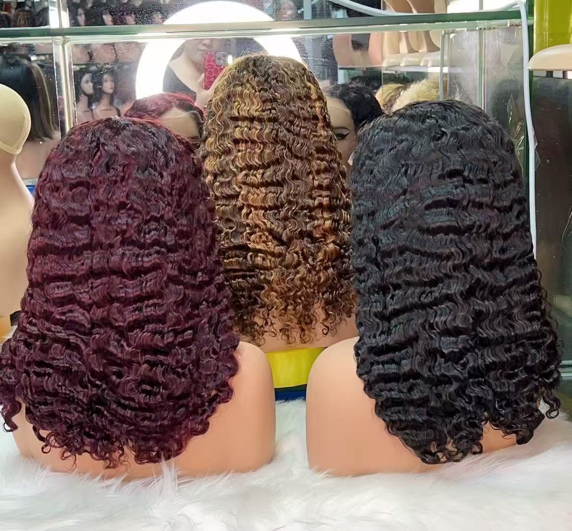 5x5 Lace Closure Burmese Curly Human Hair Wig - 100% Virgin Hair