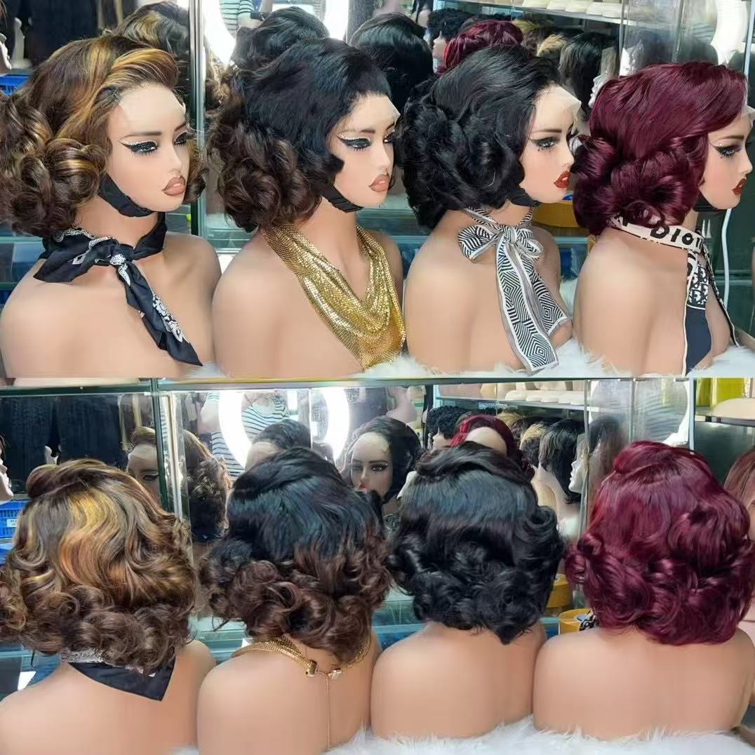 5x5 Lace Closure Vintage Bouncy Curl Wig - 250g Heavy Density 100% Virgin Hair