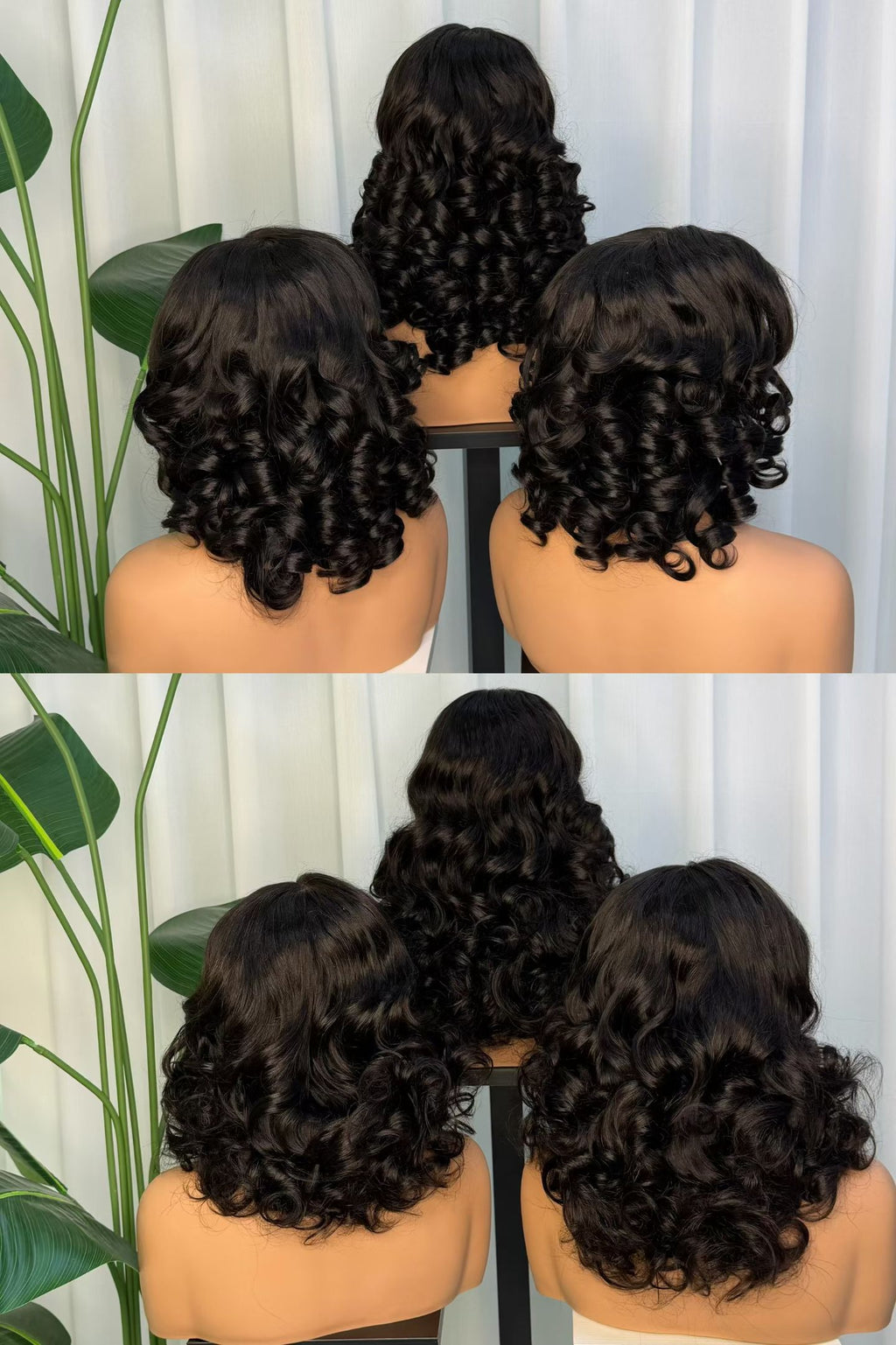 5x5 HD Lace Closure Bouncy Curl Wig  100% Virgin Human Hair
