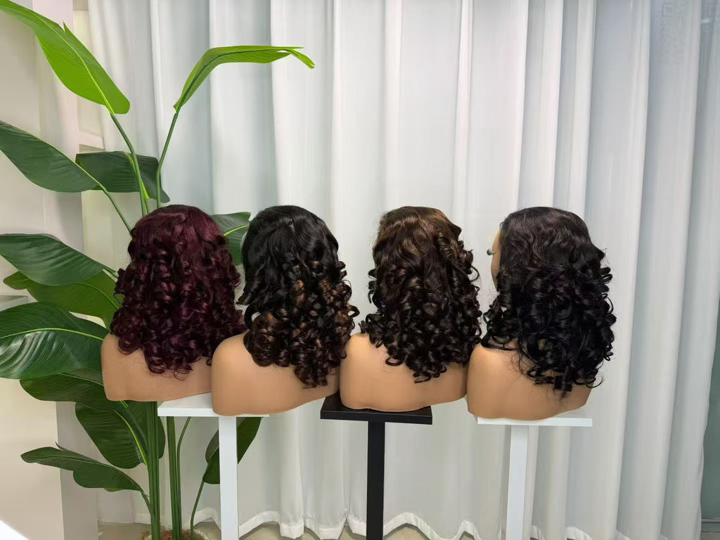 13x4 HD Lace Frontal Bouncy Barrel Curl Wig - 22 Inch 100% Virgin Remy Human Hair