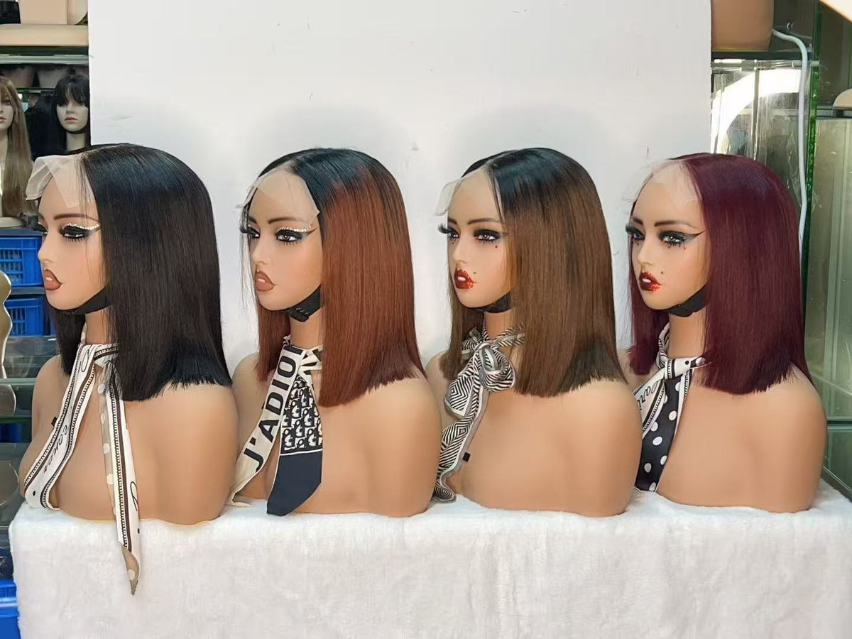 6x6 Lace Closure Super Double Drawn (SDD) Straight Bob Wig - 10 Inch 100% Virgin Hair