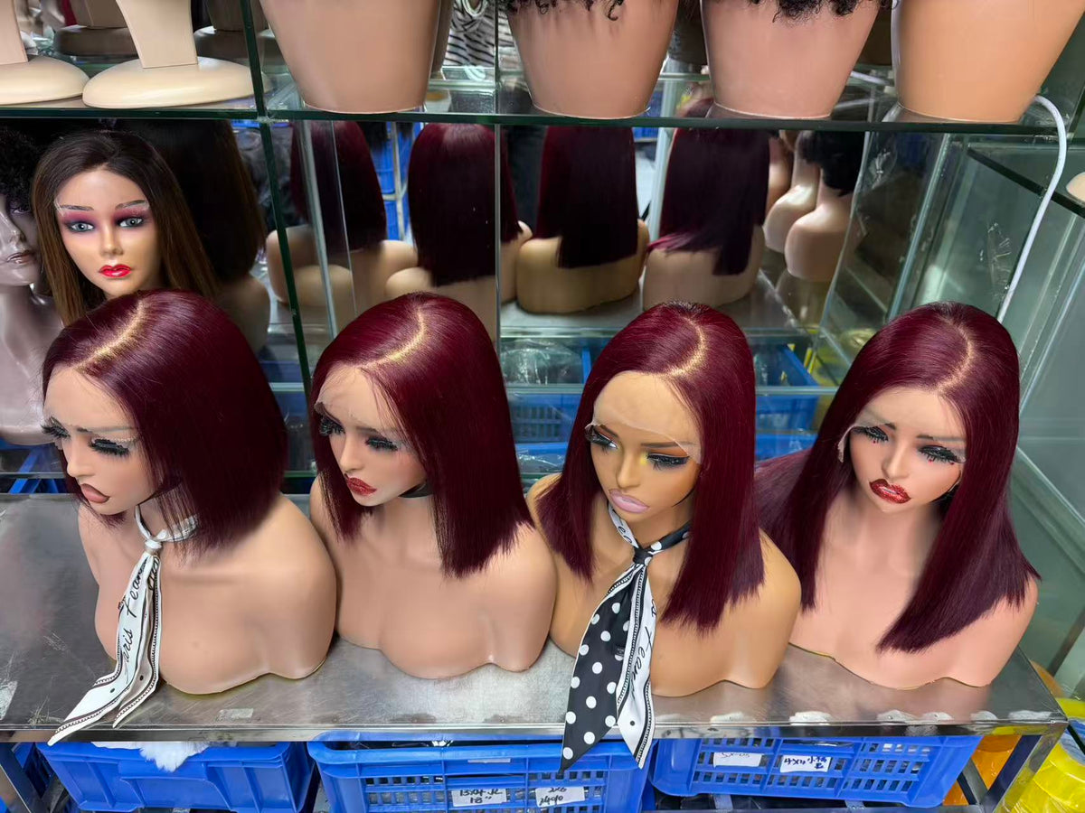 9x6 Lace Closure Super Double Drawn (SDD) Straight Bob Wig - 100% Virgin Remy Human Hair