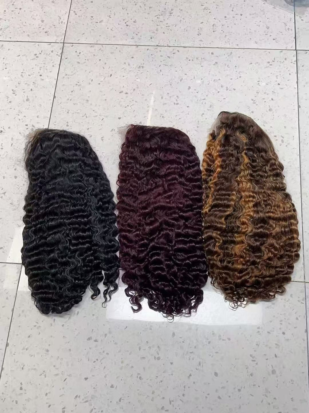 5x5 Lace Closure Burmese Curly Human Hair Wig - 100% Virgin Hair