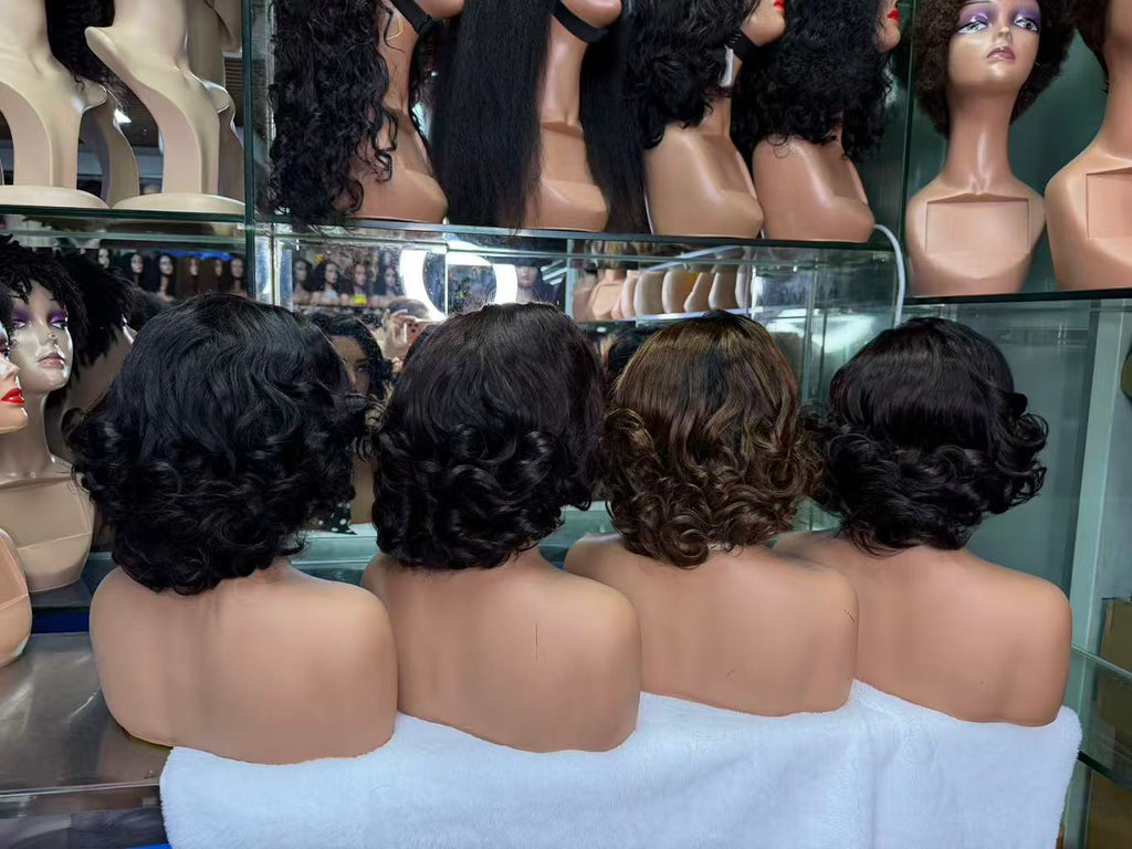 100% Virgin Remy Human Hair 5x5 HD Lace Retro Curly Wig