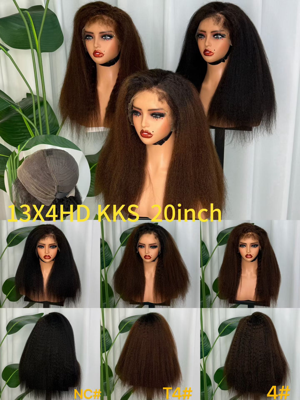 13x4 HD Lace Frontal Kinky Straight Wig - 100% Virgin Remy Human Hair