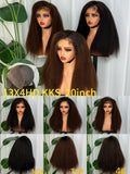 13x4 HD Lace Frontal Kinky Straight Wig - 100% Virgin Remy Human Hair