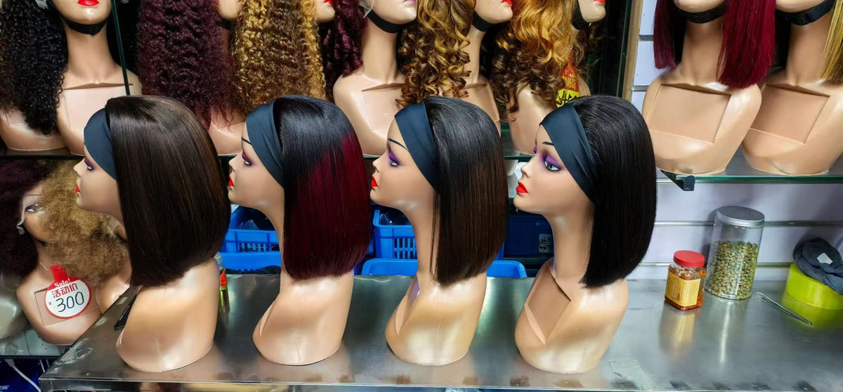 Super Double Drawn (SDD) Silk Headband Straight Bob Wig - 100% Virgin Hair