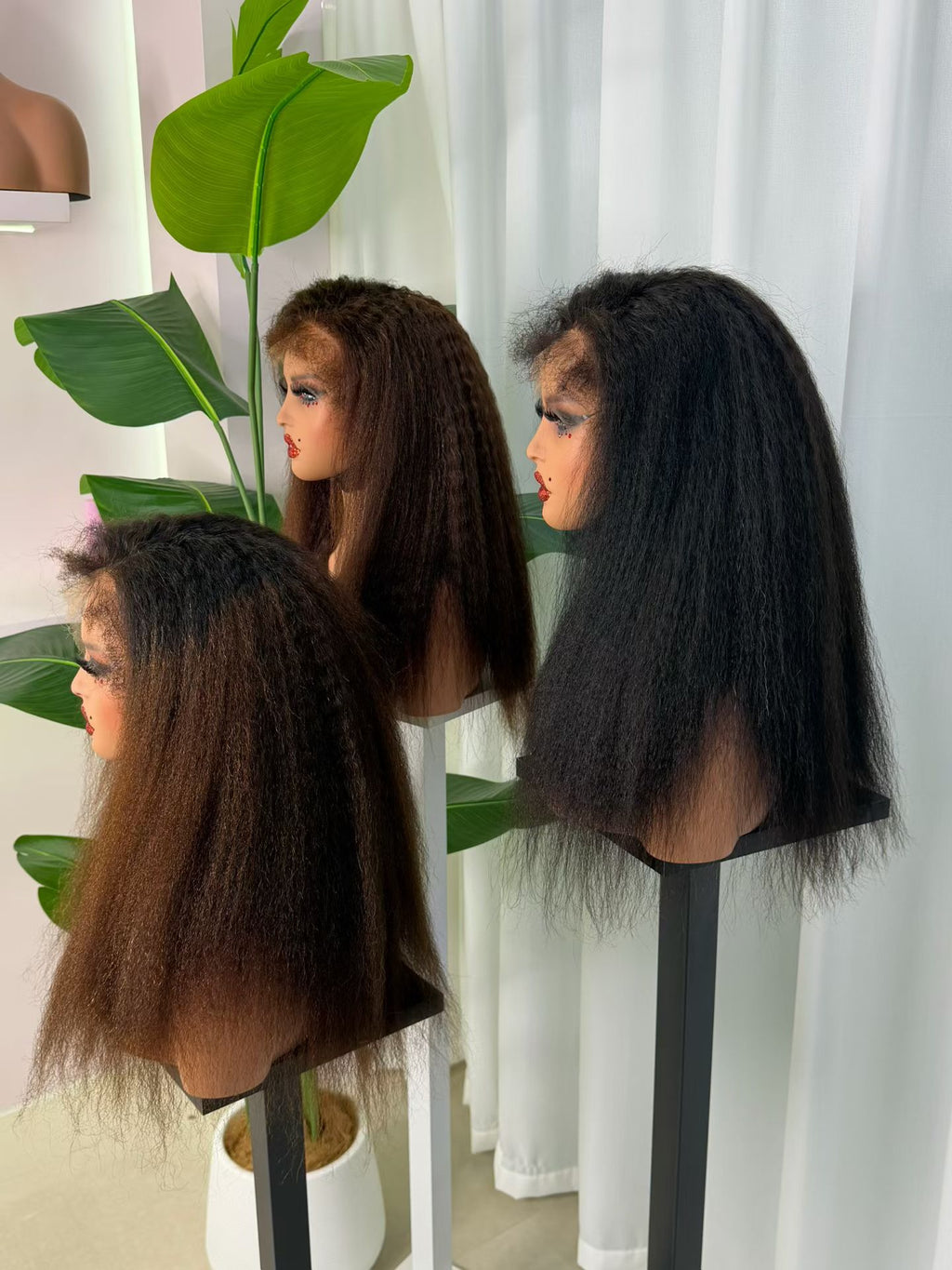 13x4 HD Lace Frontal Kinky Straight Wig - 100% Virgin Remy Human Hair