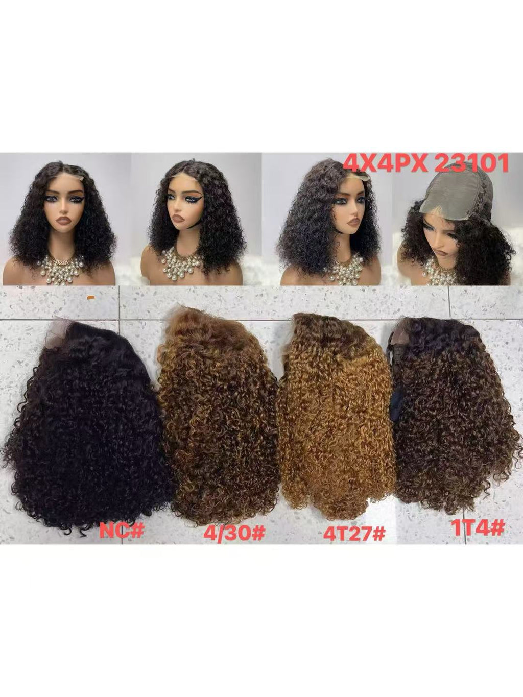 4x4 Lace Closure Pixie Curl Bob Wig - 100% Virgin Human Hair