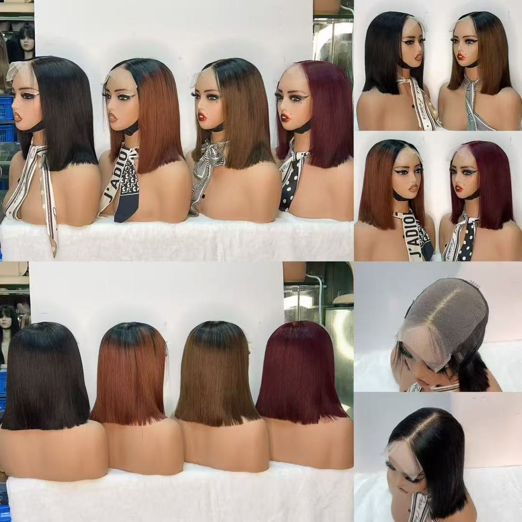 6x6 Lace Closure Super Double Drawn (SDD) Straight Bob Wig - 10 Inch 100% Virgin Hair