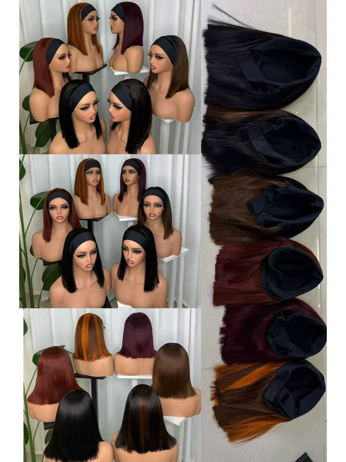 Silk Headband Straight Bob Wig - Double Drawn 210g 100% Virgin Remy Human Hair (12 Inch)
