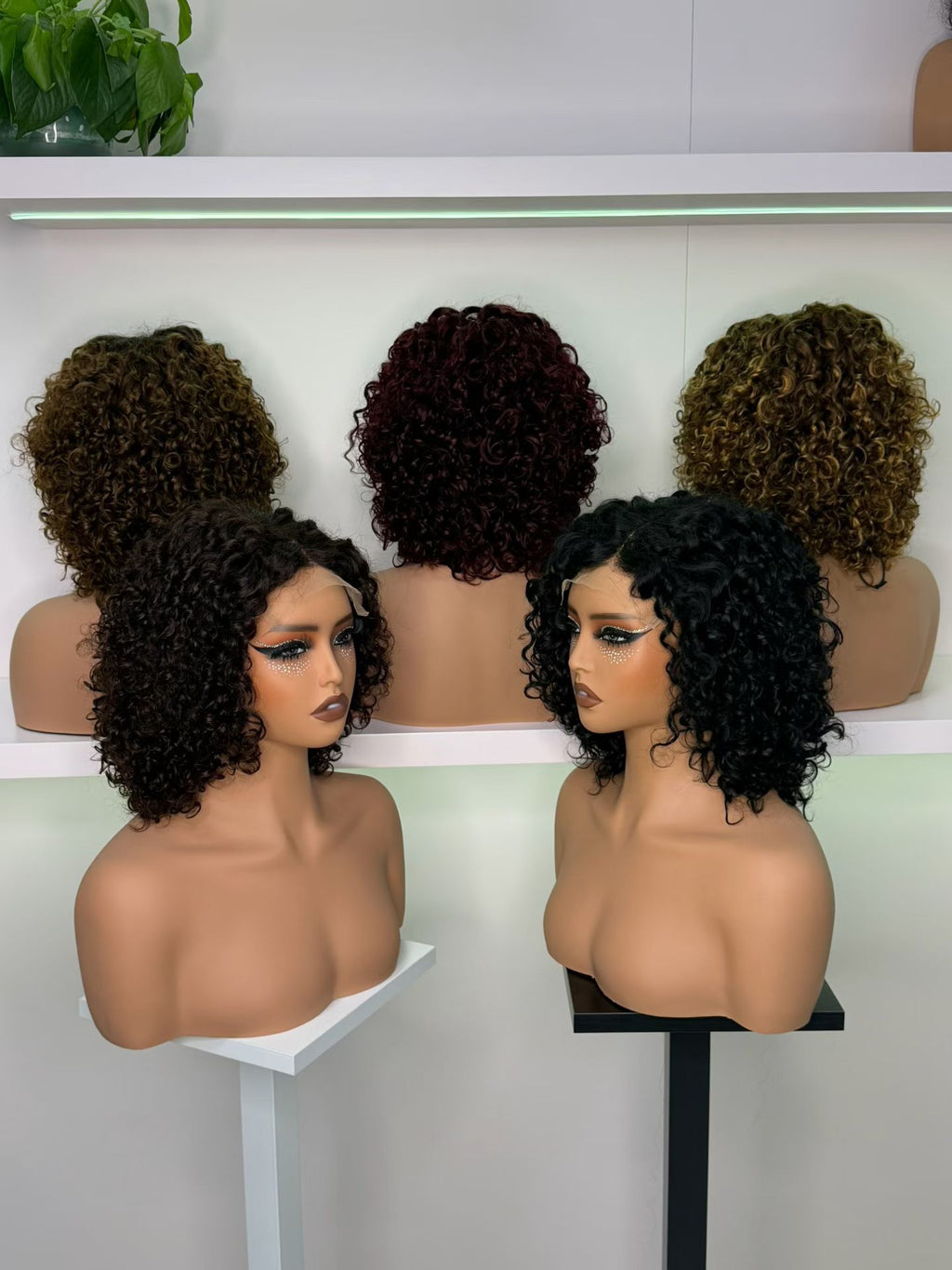 5x5 Lace Closure Short Curly Bob Wig 300g 12 Inch 100% Virgin Human Hair