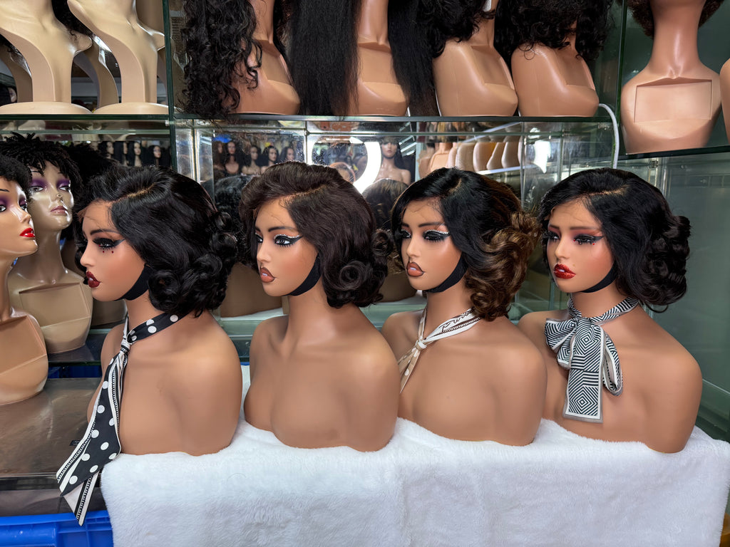 100% Virgin Remy Human Hair 5x5 HD Lace Retro Curly Wig