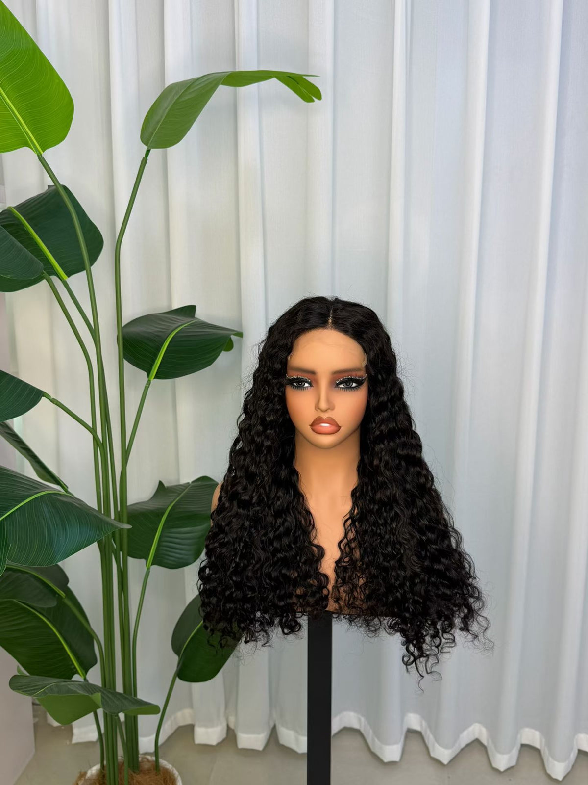 5x5 HD Lace Closure Water Wave Wig 24" 100% Virgin Human Hair