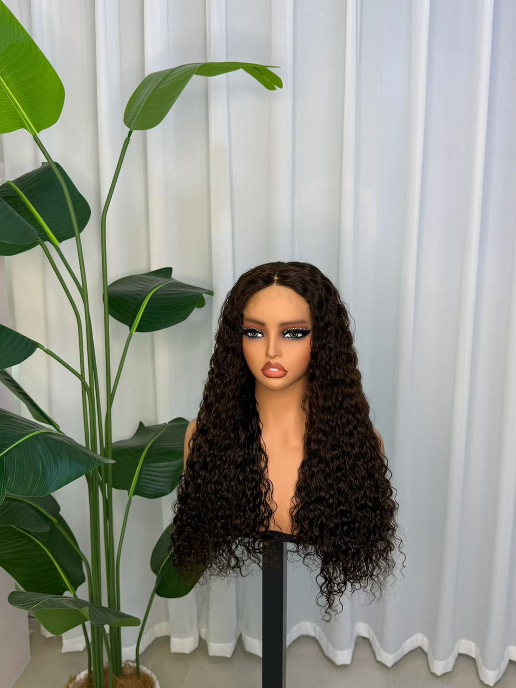 5x5 HD Lace Closure Water Wave Wig 24" 100% Virgin Human Hair