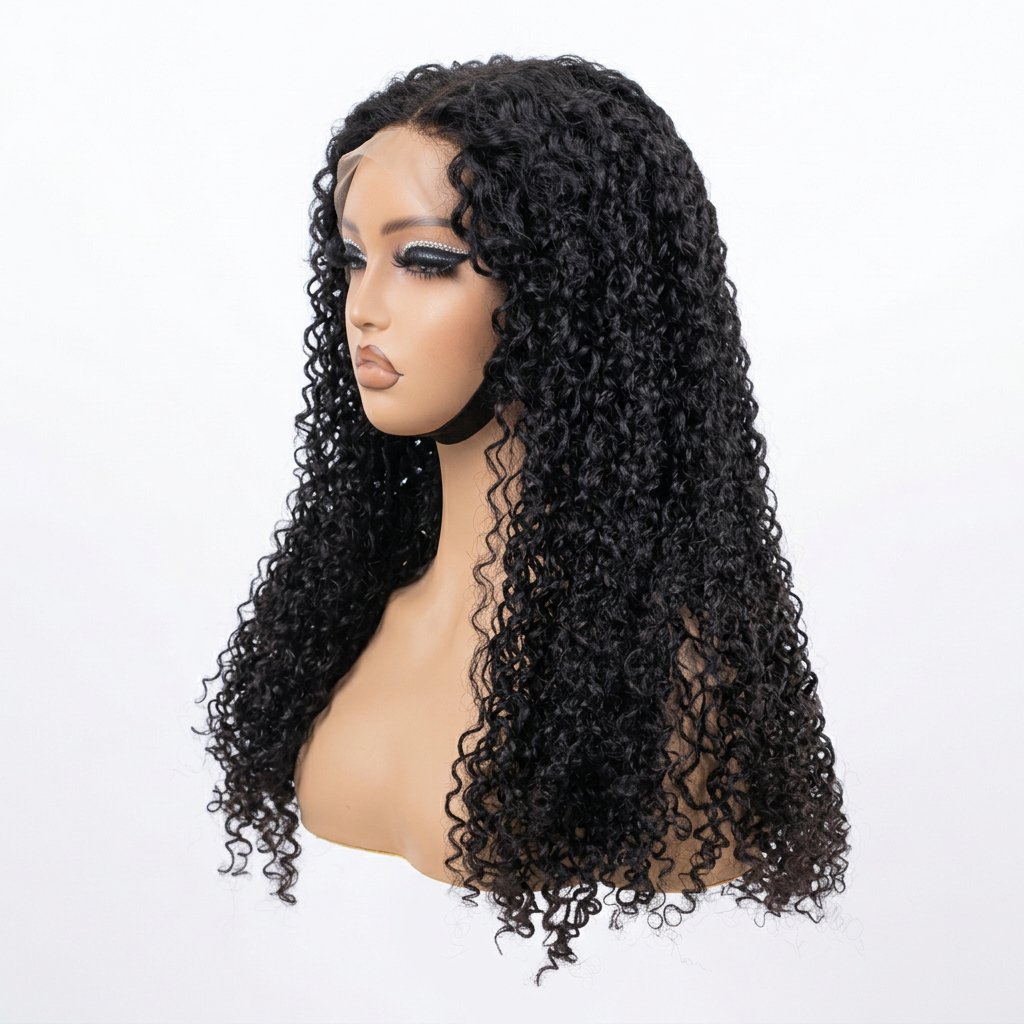 Model 1086 Pixie Curl Wig Side View No Stool
