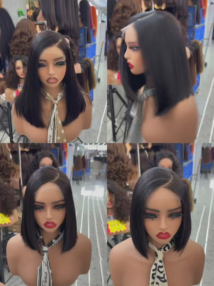 5x5 HD Lace Straight Bob Wig - 13A Super Double Drawn 100% Raw Vietnamese Virgin Hair