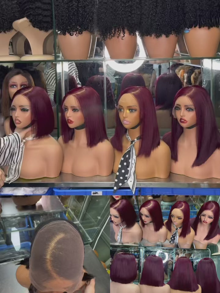 9x6 Lace Closure Super Double Drawn (SDD) Straight Bob Wig - 100% Virgin Remy Human Hair